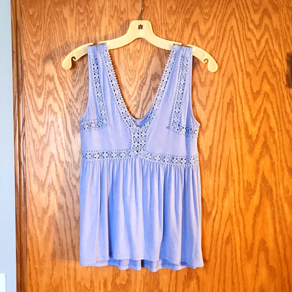 Bluish purple tank top,  Mudd brand size small.  In like new condition